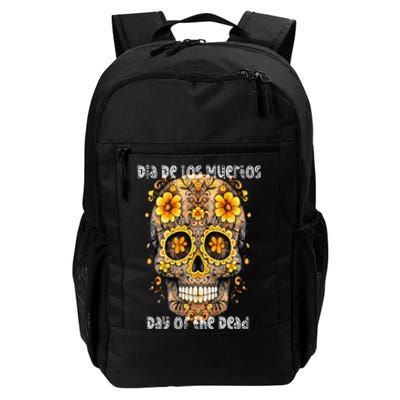 Dia De Los Muertos Sugar Skull Flowers Day of the Dead Daily Commute Backpack