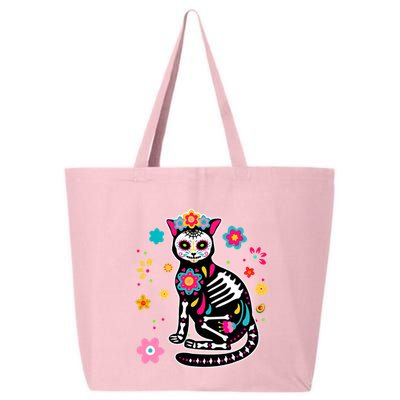 Dia De Los Muertos Cat Mexican Sugar Skull Day Of Dead 25L Jumbo Tote