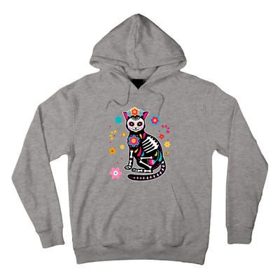 Dia De Los Muertos Cat Mexican Sugar Skull Day Of Dead Tall Hoodie