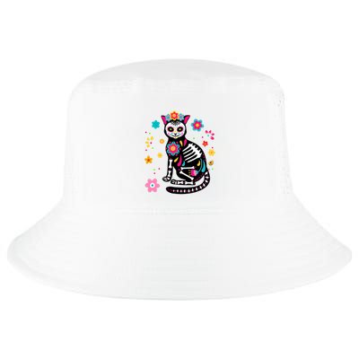 Dia De Los Muertos Cat Mexican Sugar Skull Day Of Dead Cool Comfort Performance Bucket Hat
