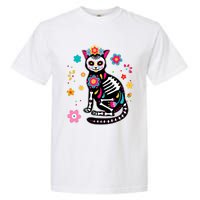 Dia De Los Muertos Cat Mexican Sugar Skull Day Of Dead Garment-Dyed Heavyweight T-Shirt