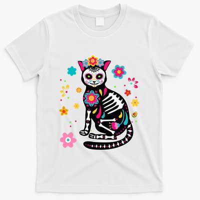 Dia De Los Muertos Cat Mexican Sugar Skull Day Of Dead T-Shirt