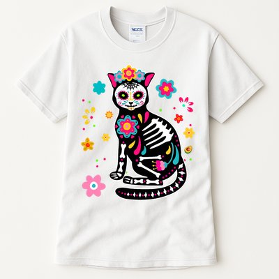 Dia De Los Muertos Cat Mexican Sugar Skull Day Of Dead Tall T-Shirt