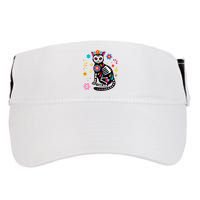 Dia De Los Muertos Cat Mexican Sugar Skull Day Of Dead Adult Drive Performance Visor