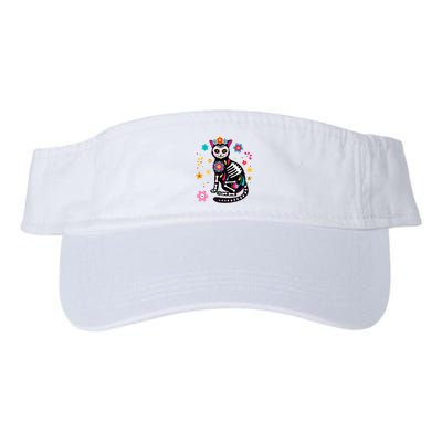 Dia De Los Muertos Cat Mexican Sugar Skull Day Of Dead Visor