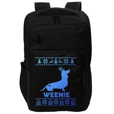 Dachshund Dog Lover Weenie Reindeer Ugly Christmas Sweater Great Gift Impact Tech Backpack