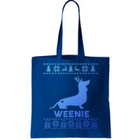 Dachshund Dog Lover Weenie Reindeer Ugly Christmas Sweater Great Gift Tote Bag