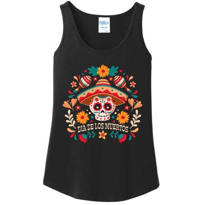 Dia De Los Muertos Day Of Dead Mexican Ladies Essential Tank