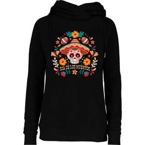 Dia De Los Muertos Day Of Dead Mexican Womens Funnel Neck Pullover Hood