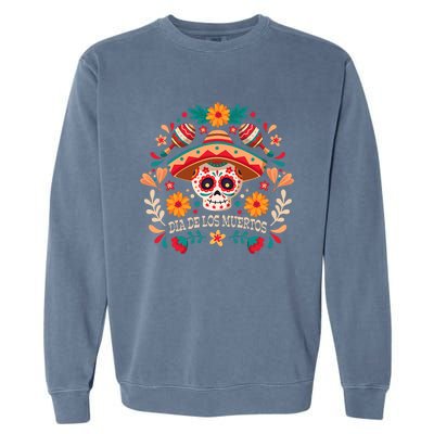 Dia De Los Muertos Day Of Dead Mexican Garment-Dyed Sweatshirt