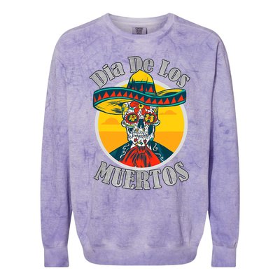 Dia De Los Muertos Day Of The Dead Skull Costume Halloween Colorblast Crewneck Sweatshirt