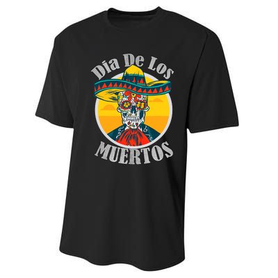 Dia De Los Muertos Day Of The Dead Skull Costume Halloween Performance Sprint T-Shirt