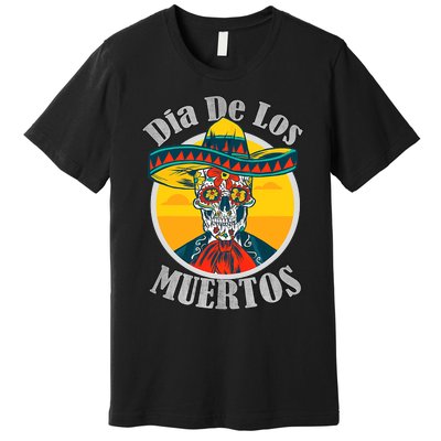 Dia De Los Muertos Day Of The Dead Skull Costume Halloween Premium T-Shirt