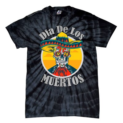 Dia De Los Muertos Day Of The Dead Skull Costume Halloween Tie-Dye T-Shirt