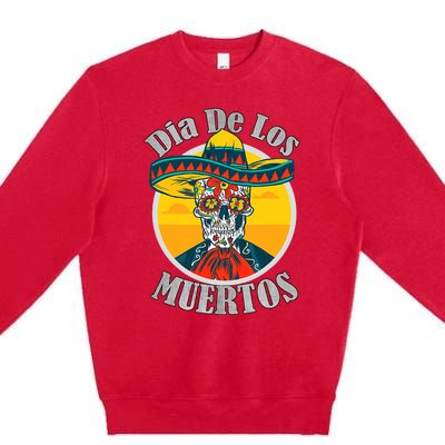 Dia De Los Muertos Day Of The Dead Skull Costume Halloween Premium Crewneck Sweatshirt