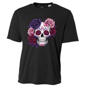 Dia De Los Muertos Costume Day Of The Dead Sugar Skull Gift Cooling Performance Crew T-Shirt