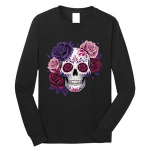 Dia De Los Muertos Costume Day Of The Dead Sugar Skull Gift Long Sleeve Shirt