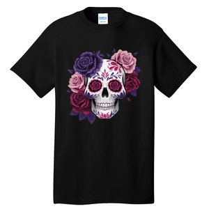 Dia De Los Muertos Costume Day Of The Dead Sugar Skull Gift Tall T-Shirt