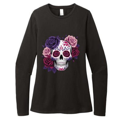 Dia De Los Muertos Costume Day Of The Dead Sugar Skull Gift Womens CVC Long Sleeve Shirt