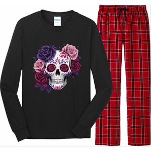 Dia De Los Muertos Costume Day Of The Dead Sugar Skull Gift Long Sleeve Pajama Set