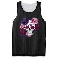 Dia De Los Muertos Costume Day Of The Dead Sugar Skull Gift Mesh Reversible Basketball Jersey Tank