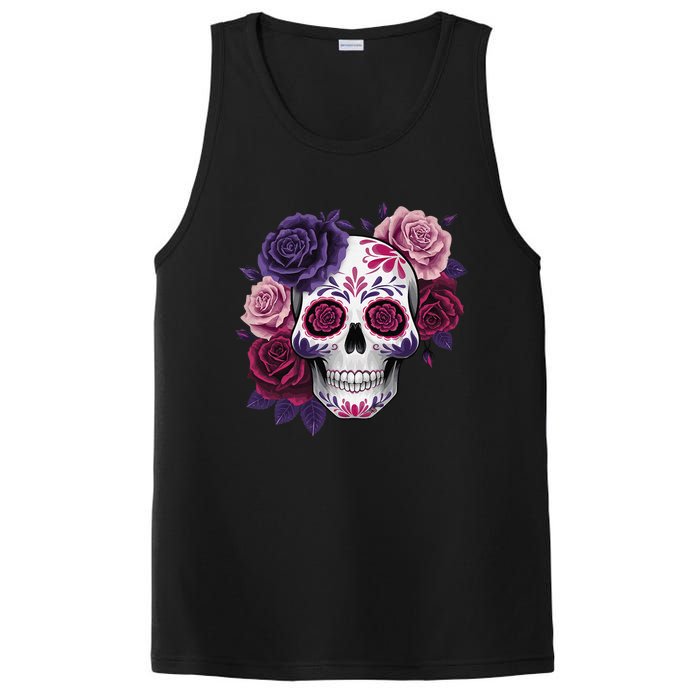 Dia De Los Muertos Costume Day Of The Dead Sugar Skull Gift PosiCharge Competitor Tank