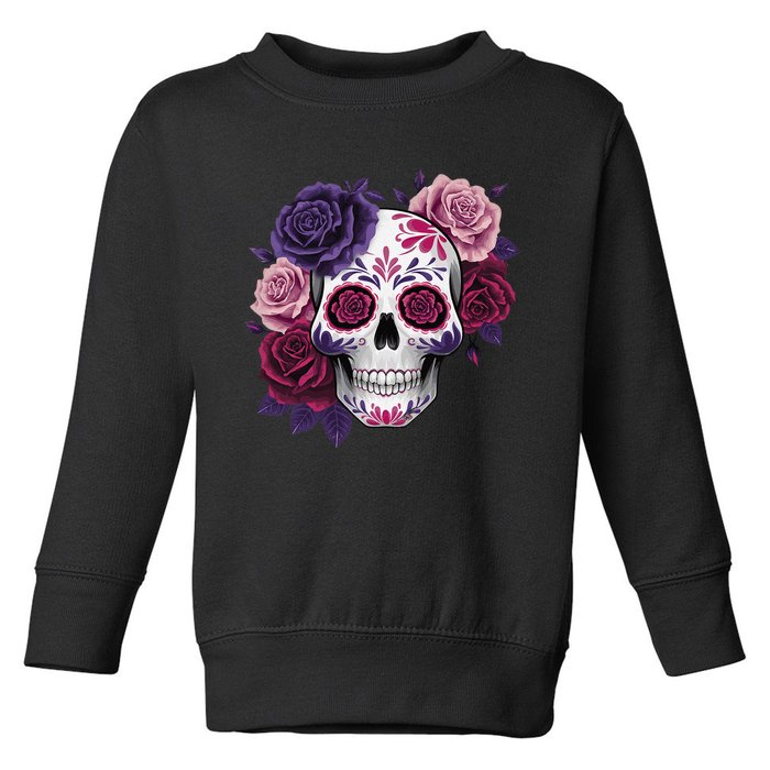 Dia De Los Muertos Costume Day Of The Dead Sugar Skull Gift Toddler Sweatshirt