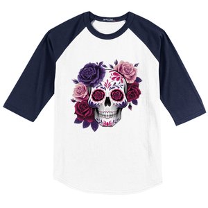 Dia De Los Muertos Costume Day Of The Dead Sugar Skull Gift Baseball Sleeve Shirt