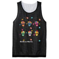 Dia De Los Muertos Day Of The Dead Sugar Skull Teacher Mesh Reversible Basketball Jersey Tank