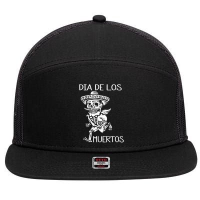 Dia De Los Muertos Funny Day Of The Dead Hanging Skulls 7 Panel Mesh Trucker Snapback Hat