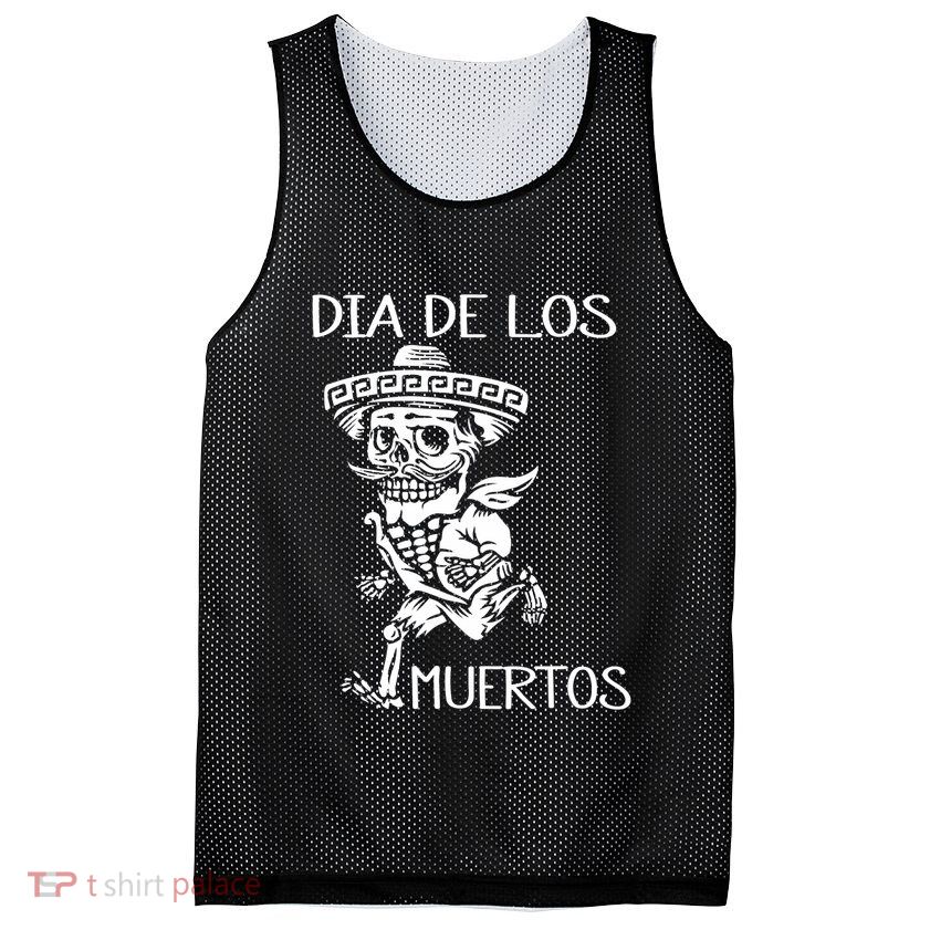 Dia De Los Muertos Funny Day Of The Dead Hanging Skulls Mesh Reversible Basketball Jersey Tank
