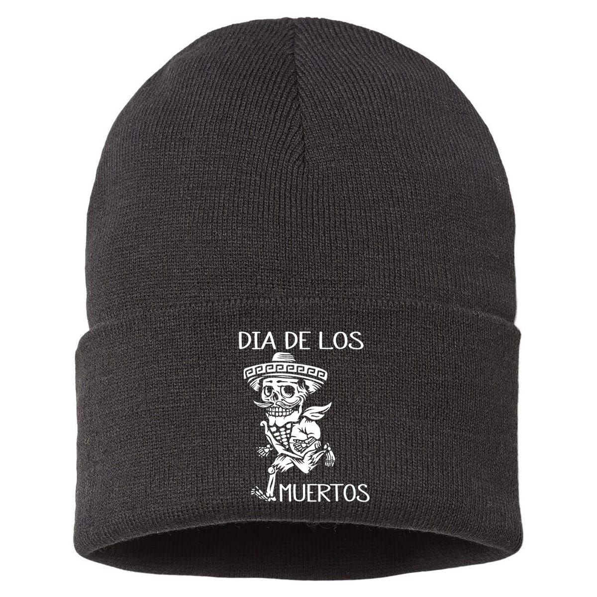 Dia De Los Muertos Funny Day Of The Dead Hanging Skulls Sustainable Knit Beanie