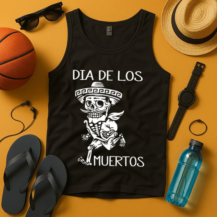 Dia De Los Muertos Funny Day Of The Dead Hanging Skulls Tank Top