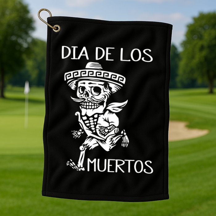 Dia De Los Muertos Funny Day Of The Dead Hanging Skulls Golf Towel