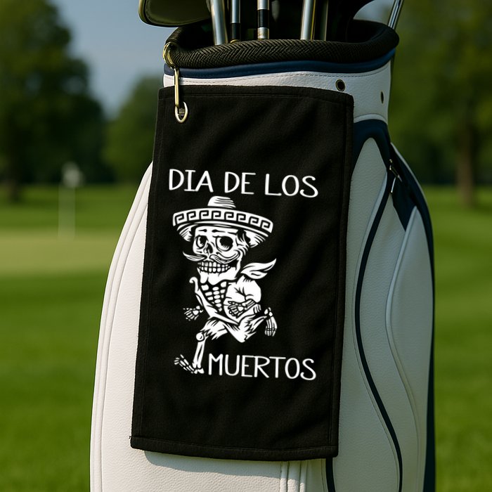 Dia De Los Muertos Funny Day Of The Dead Hanging Skulls Golf Towel