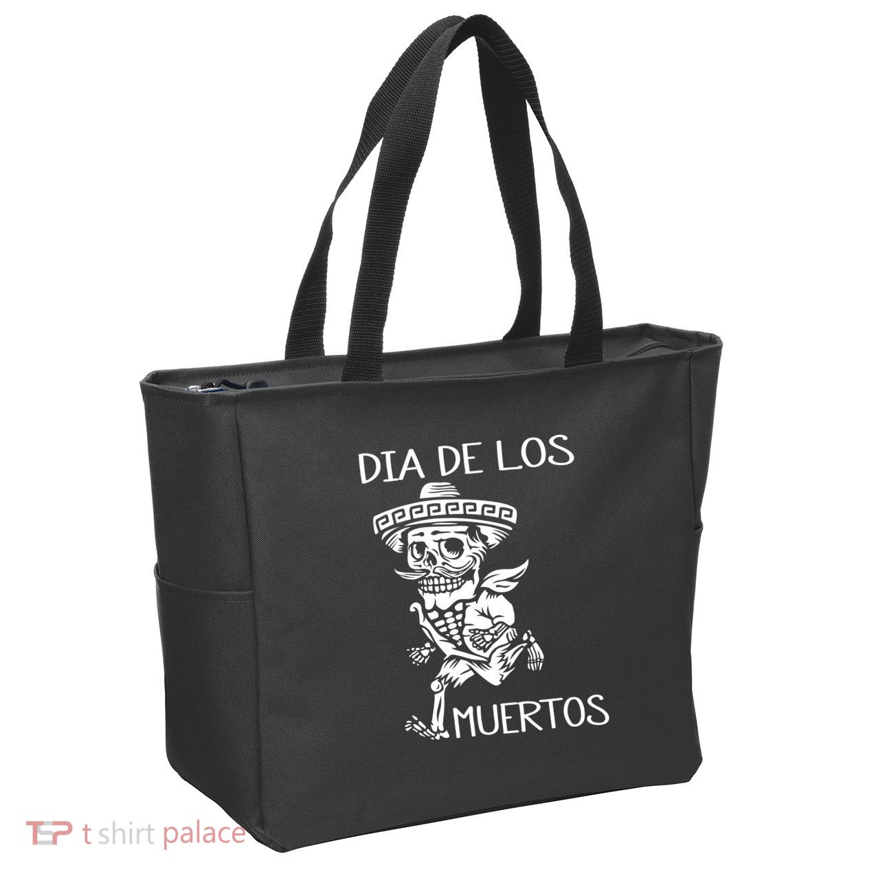 Dia De Los Muertos Funny Day Of The Dead Hanging Skulls Zip Tote Bag