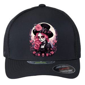 Dia De Los Muertos La Catrina Day Of The Dead Flexfit Unipanel Trucker Cap