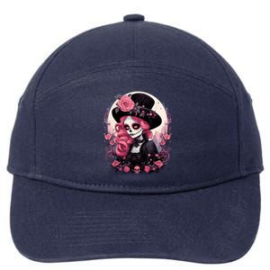 Dia De Los Muertos La Catrina Day Of The Dead 7-Panel Snapback Hat