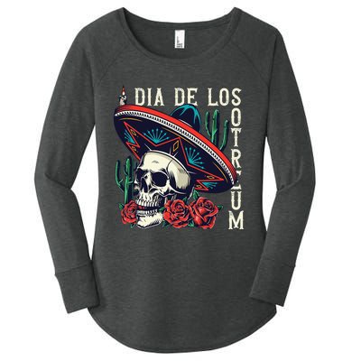 Dia De los Muertos Day of the Dead Mexican holiday Women's Perfect Tri Tunic Long Sleeve Shirt