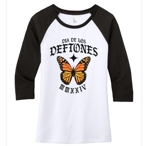 Dia De Los D.E.F.T.O.N.E.S Women's Tri-Blend 3/4-Sleeve Raglan Shirt