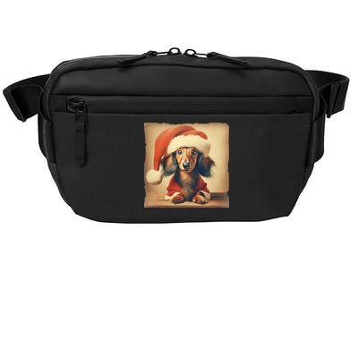 Dachshund Dog Lover Christmas Xmas Santa Family Holiday Gift Crossbody Pack