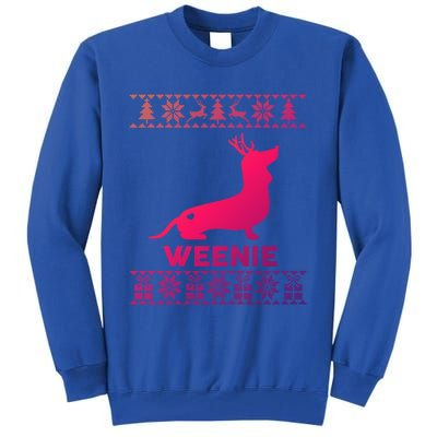 Dachshund Dog Lover Weenie Reindeer Ugly Christmas Sweater Great Gift Tall Sweatshirt