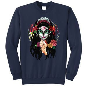 DíA De Los Muertos La Catrina Day Of The Dead Sugar Skull Sweatshirt