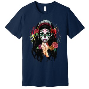 DíA De Los Muertos La Catrina Day Of The Dead Sugar Skull Premium T-Shirt