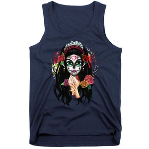 DíA De Los Muertos La Catrina Day Of The Dead Sugar Skull Tank Top