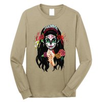 DíA De Los Muertos La Catrina Day Of The Dead Sugar Skull Long Sleeve Shirt