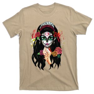 DíA De Los Muertos La Catrina Day Of The Dead Sugar Skull T-Shirt