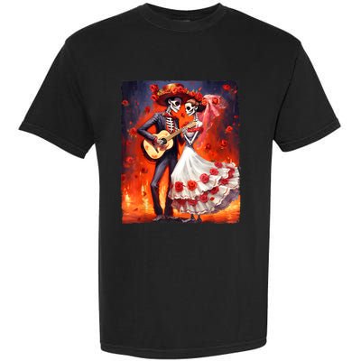 Dia De Los Muertos Skeletons Dancing Mexican Day Of The Dead Garment-Dyed Heavyweight T-Shirt