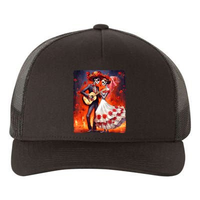 Dia De Los Muertos Skeletons Dancing Mexican Day Of The Dead Yupoong Adult 5-Panel Trucker Hat