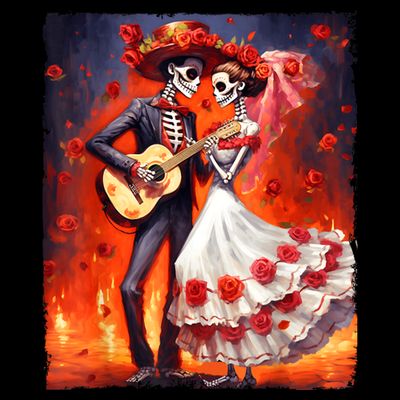 Dia De Los Muertos Skeletons Dancing Mexican Day Of The Dead T-Shirt